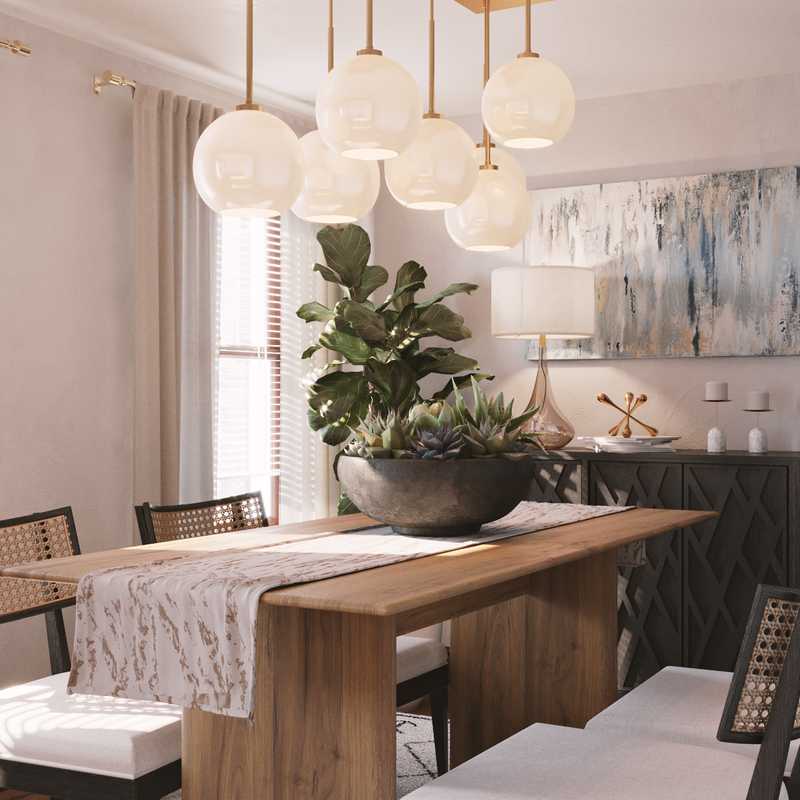Modern, Industrial Dining Room Design by Havenly Interior Designer Stephanie