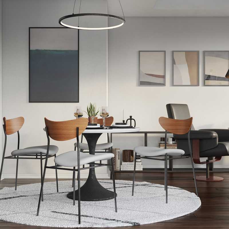 Modern, Industrial, Midcentury Modern Dining Room Design by Havenly Interior Designer Lena