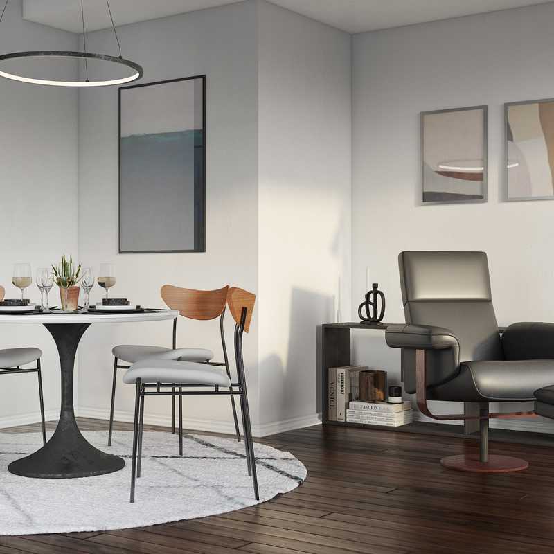 Modern, Industrial, Midcentury Modern Dining Room Design by Havenly Interior Designer Lena