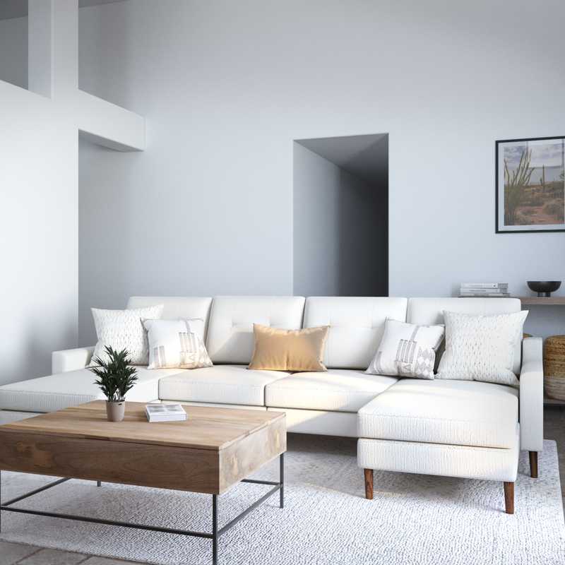 Modern, Bohemian, Midcentury Modern, Scandinavian Living Room Design by Havenly Interior Designer Christina