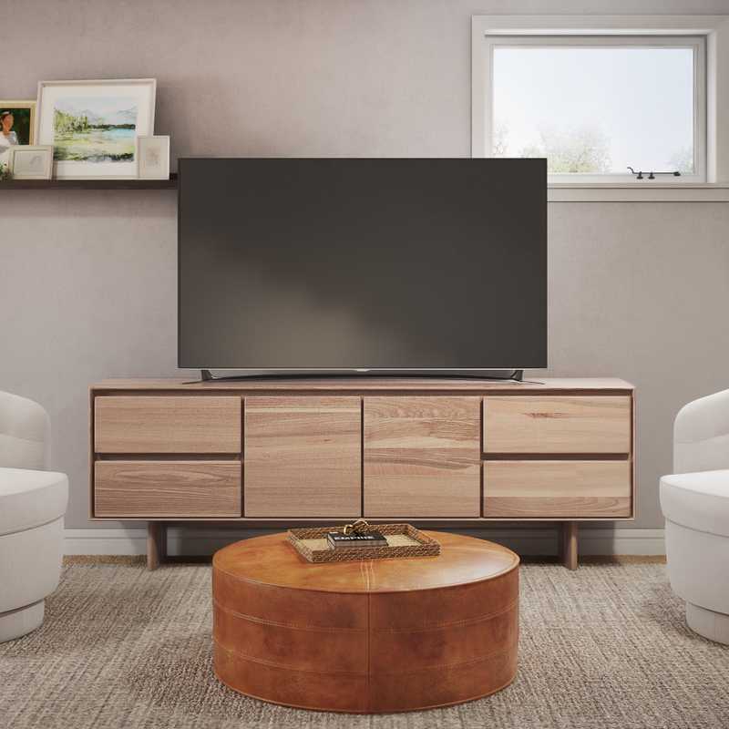 Midcentury Modern, Scandinavian Living Room Design by Havenly Interior Designer Sam