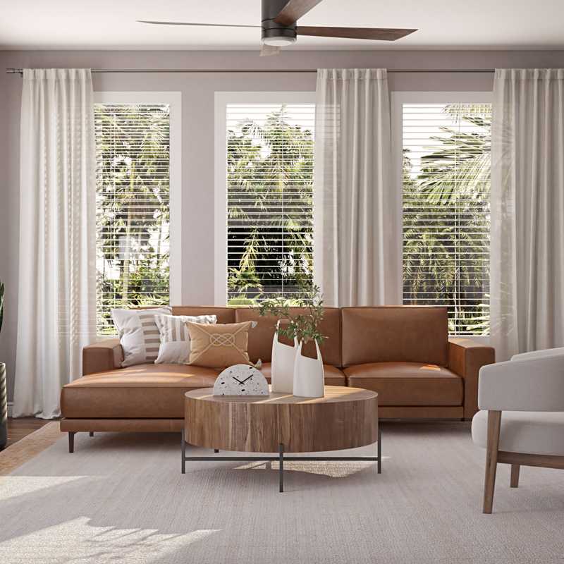 Midcentury Modern Living Room Design by Havenly Interior Designer Denise