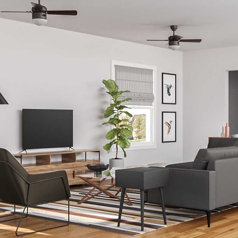 Midcentury Modern, Scandinavian Living Room Design by Havenly Interior Designer Gonzalo