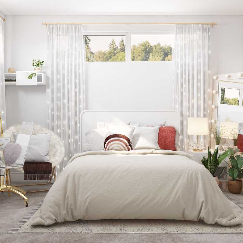 Modern, Bohemian, Glam Bedroom Design by Havenly Interior Designer Lena