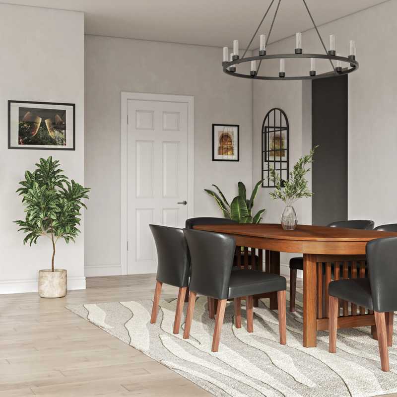 Farmhouse, Southwest Inspired, Midcentury Modern Dining Room Design by Havenly Interior Designer Courtney