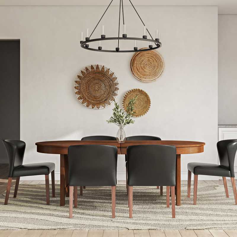 Farmhouse, Southwest Inspired, Midcentury Modern Dining Room Design by Havenly Interior Designer Courtney