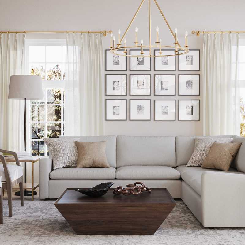 Farmhouse Living Room Design by Havenly Interior Designer Gonzalo
