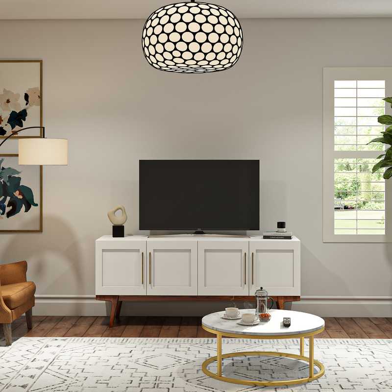 Classic, Coastal, Transitional Living Room Design by Havenly Interior Designer Adrian