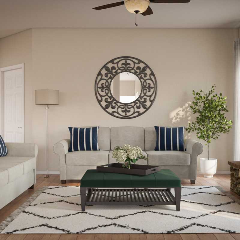 Transitional Living Room Design by Havenly Interior Designer Mariel
