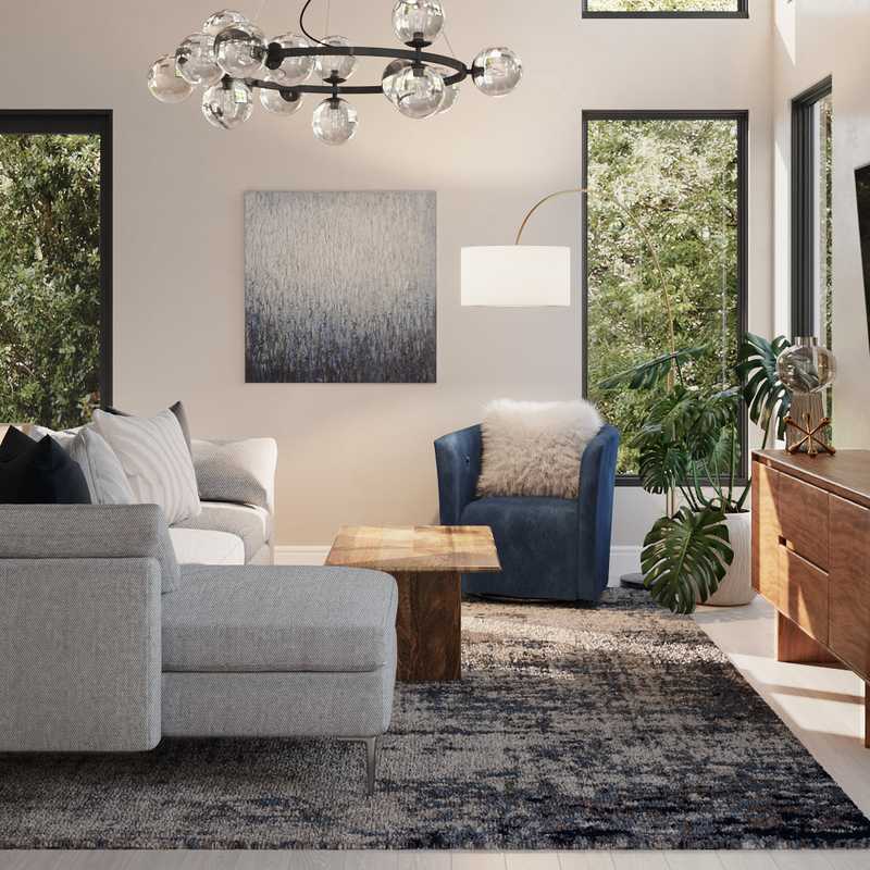 Contemporary, Modern, Traditional, Transitional Living Room Design by Havenly Interior Designer Alejandra
