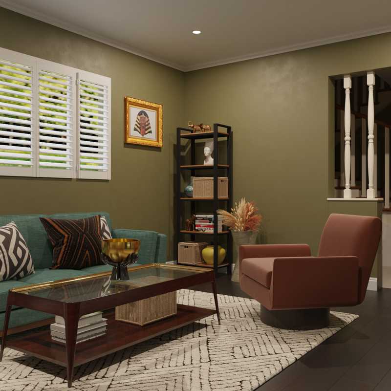 Eclectic, Bohemian, Global Living Room Design by Havenly Interior Designer Freddi