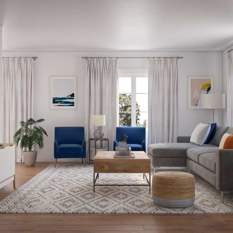 Midcentury Modern, Scandinavian Living Room Design by Havenly Interior Designer Stephanie