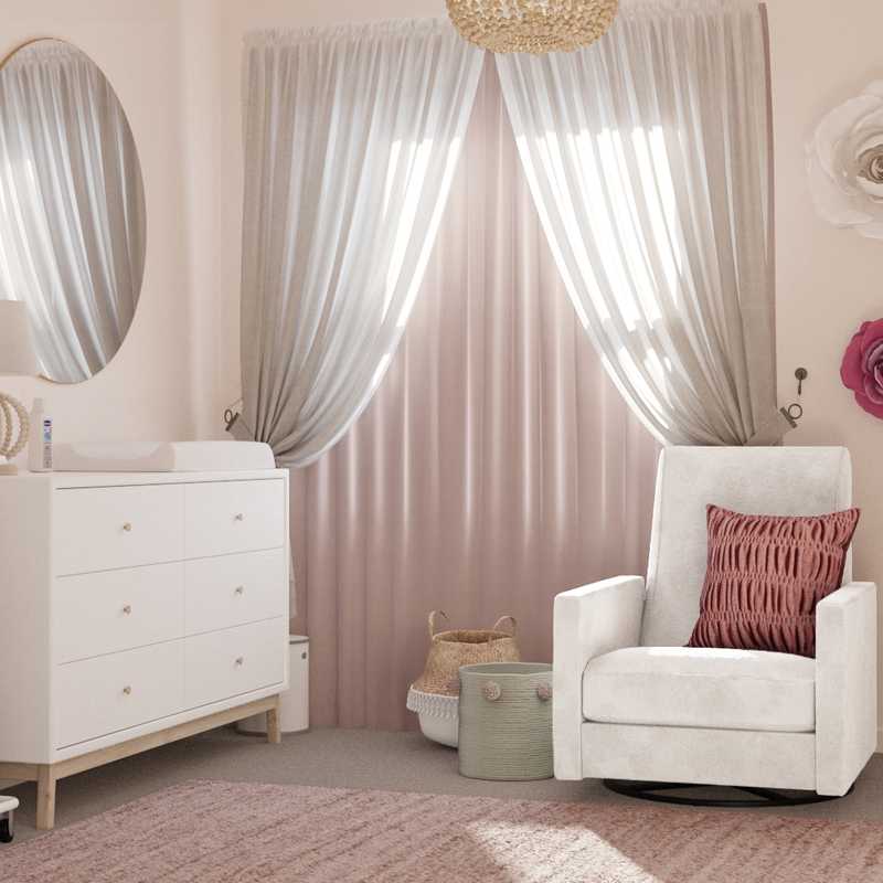 Modern, Bohemian, Midcentury Modern Nursery Design by Havenly Interior Designer Carla