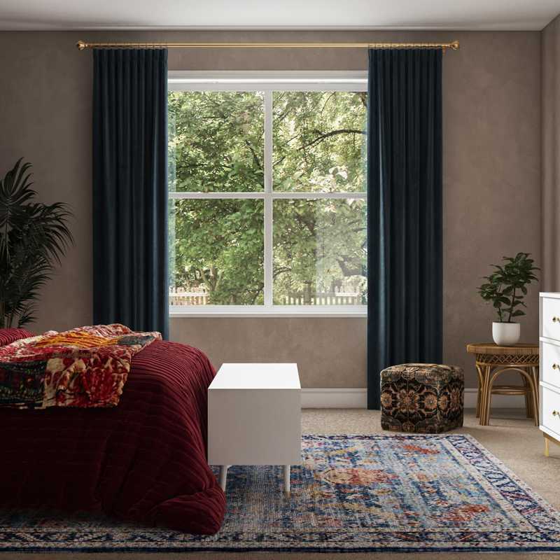 Eclectic, Bohemian, Glam, Global Bedroom Design by Havenly Interior Designer Julia