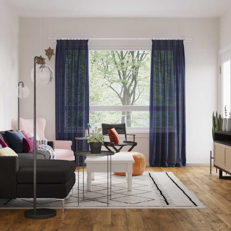 Eclectic, Global Living Room Design by Havenly Interior Designer Lena