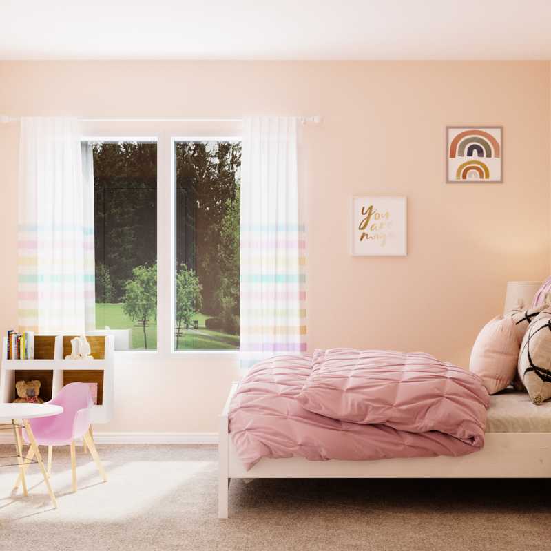 Midcentury Modern, Minimal Bedroom Design by Havenly Interior Designer Dipti