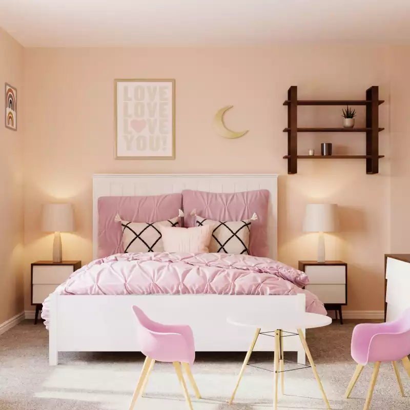 Midcentury Modern, Minimal Bedroom Design by Havenly Interior Designer Dipti