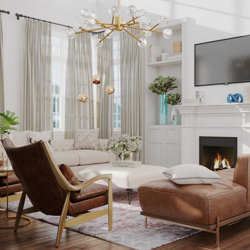 Classic Contemporary Living Room Design by Havenly Interior Designer Sara