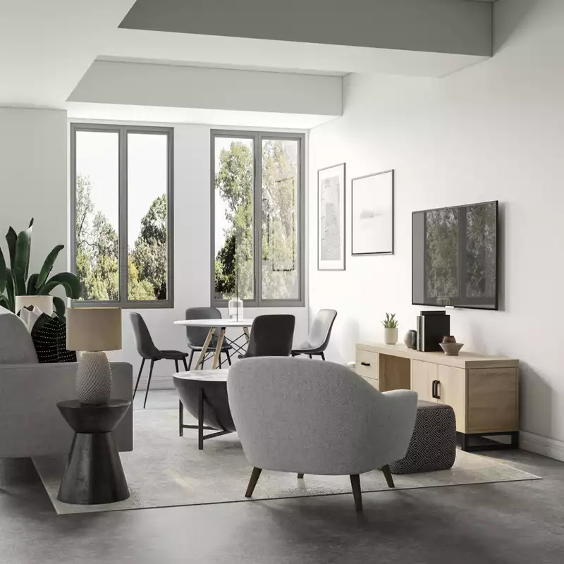 Modern, Minimal, Scandinavian Living Room Design by Havenly Interior Designer Caitlin