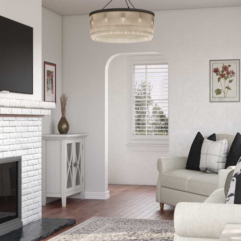 Classic, Farmhouse, Transitional Living Room Design by Havenly Interior Designer Marisa