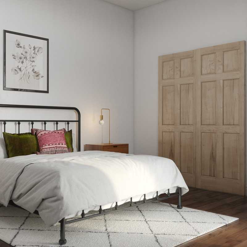 Bohemian, Midcentury Modern Bedroom Design by Havenly Interior Designer Jacqueline
