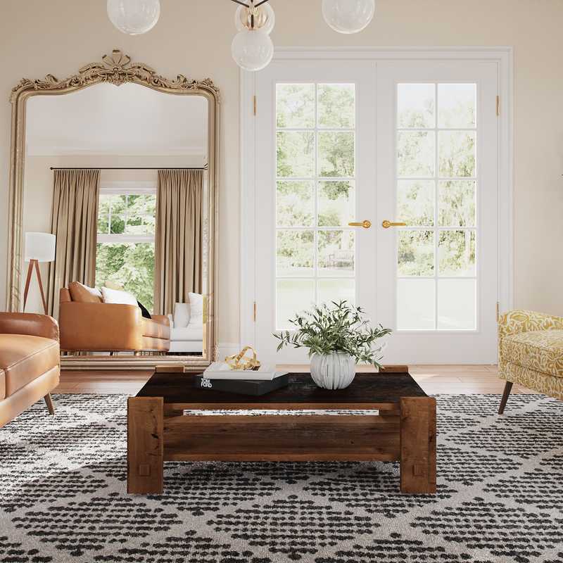 Contemporary, Classic Living Room Design by Havenly Interior Designer Maria