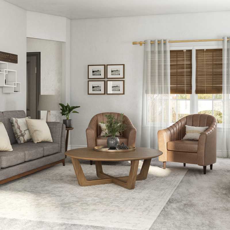 Farmhouse, Rustic Living Room Design by Havenly Interior Designer Briana