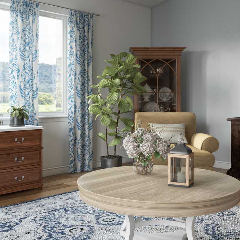 Farmhouse Living Room Design by Havenly Interior Designer Amanda