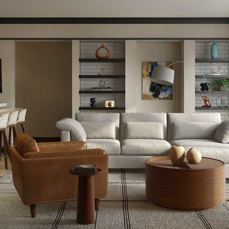 Modern, Minimal Living Room Design by Havenly Interior Designer Katrina