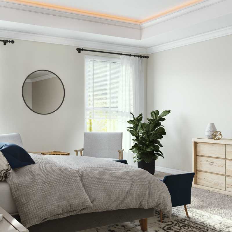 Industrial, Midcentury Modern Bedroom Design by Havenly Interior Designer Caitlin