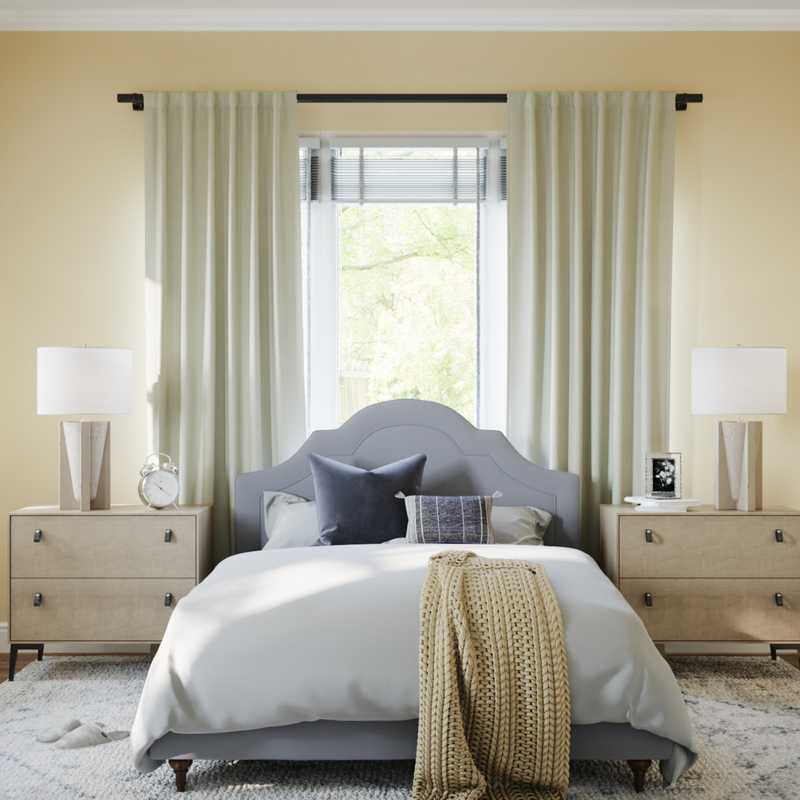 Midcentury Modern Bedroom Design by Havenly Interior Designer Shaun