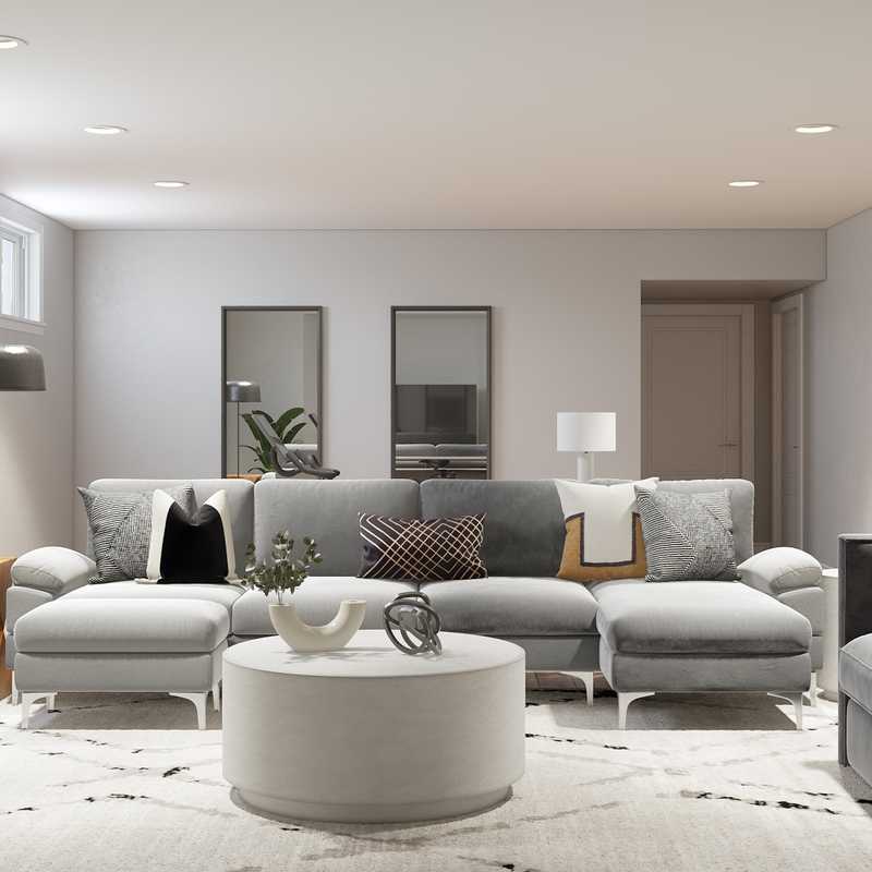 Modern, Bohemian Living Room Design by Havenly Interior Designer Emmanuel