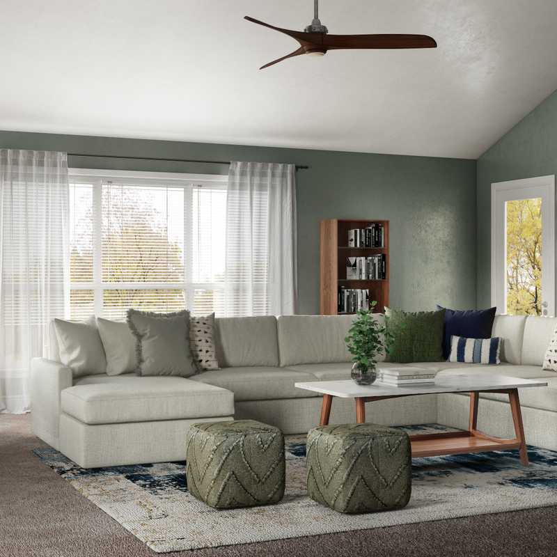 Midcentury Modern Living Room Design by Havenly Interior Designer Chanel