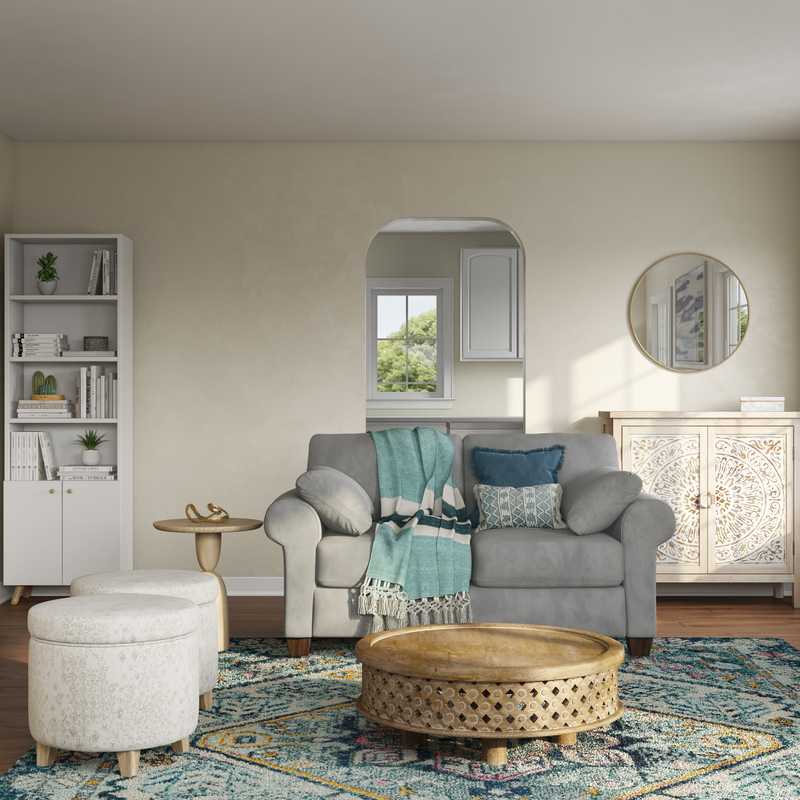 Modern, Bohemian Living Room Design by Havenly Interior Designer Sarah