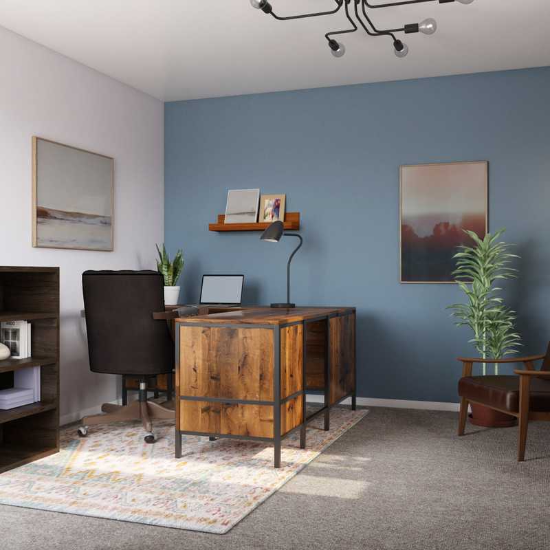 Modern, Midcentury Modern Office Design by Havenly Interior Designer Julia