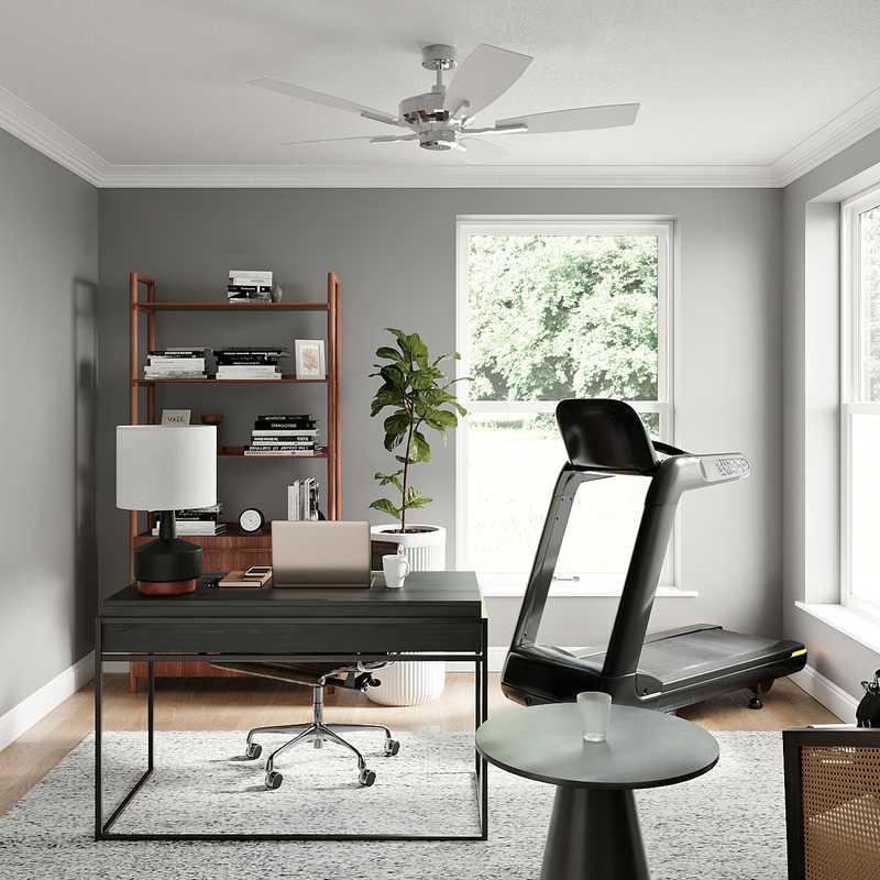 Midcentury Modern Office Design by Havenly Interior Designer Shaun