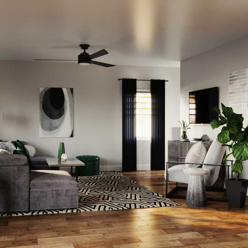 Contemporary, Midcentury Modern Living Room Design by Havenly Interior Designer Jonica