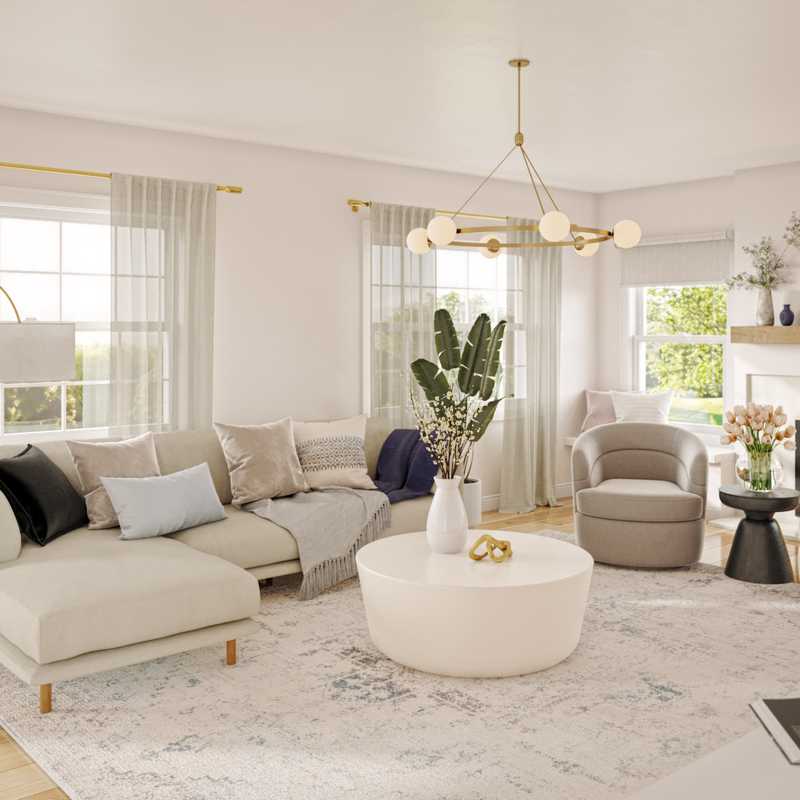 Farmhouse, Global Living Room Design by Havenly Interior Designer Xiomara