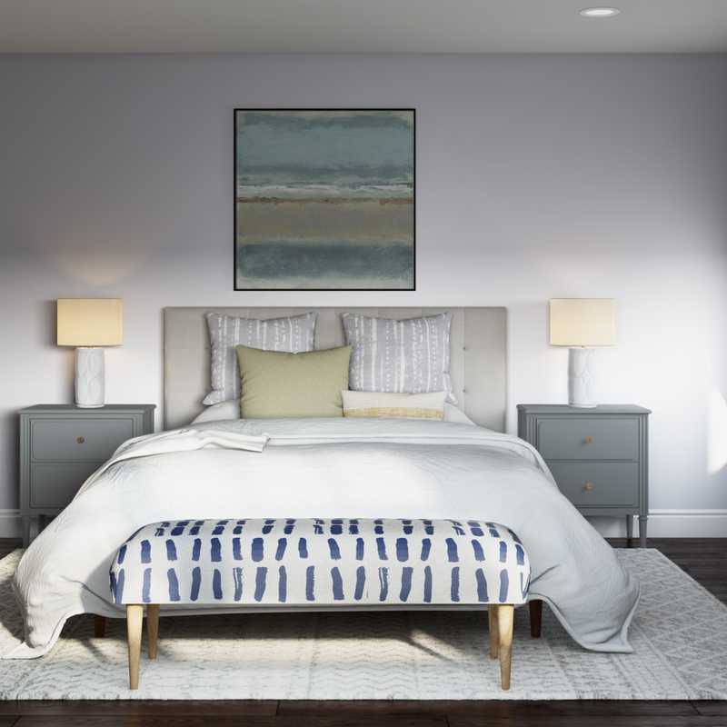 Coastal, Midcentury Modern Bedroom Design by Havenly Interior Designer Julia