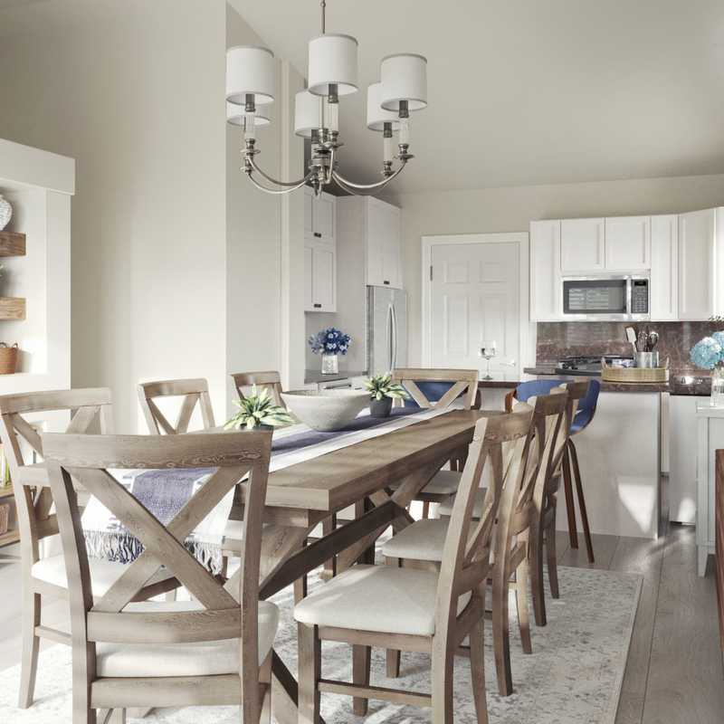 Modern, Coastal, Farmhouse Dining Room Design by Havenly Interior Designer Briana
