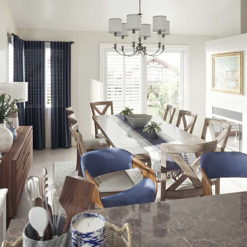 Modern, Coastal, Farmhouse Dining Room Design by Havenly Interior Designer Briana