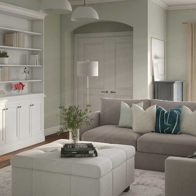 Classic, Traditional, Classic Contemporary Living Room Design by Havenly Interior Designer Caroline