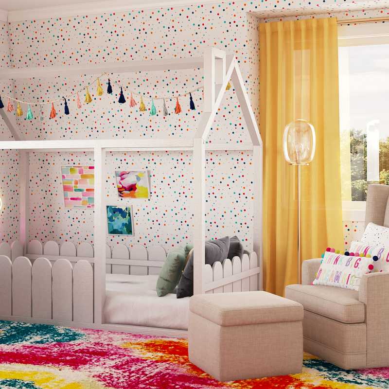 Bohemian, Transitional, Preppy Bedroom Design by Havenly Interior Designer Ariadna