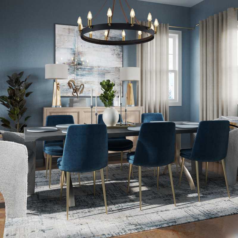 Contemporary, Farmhouse, Transitional Dining Room Design by Havenly Interior Designer Julieta