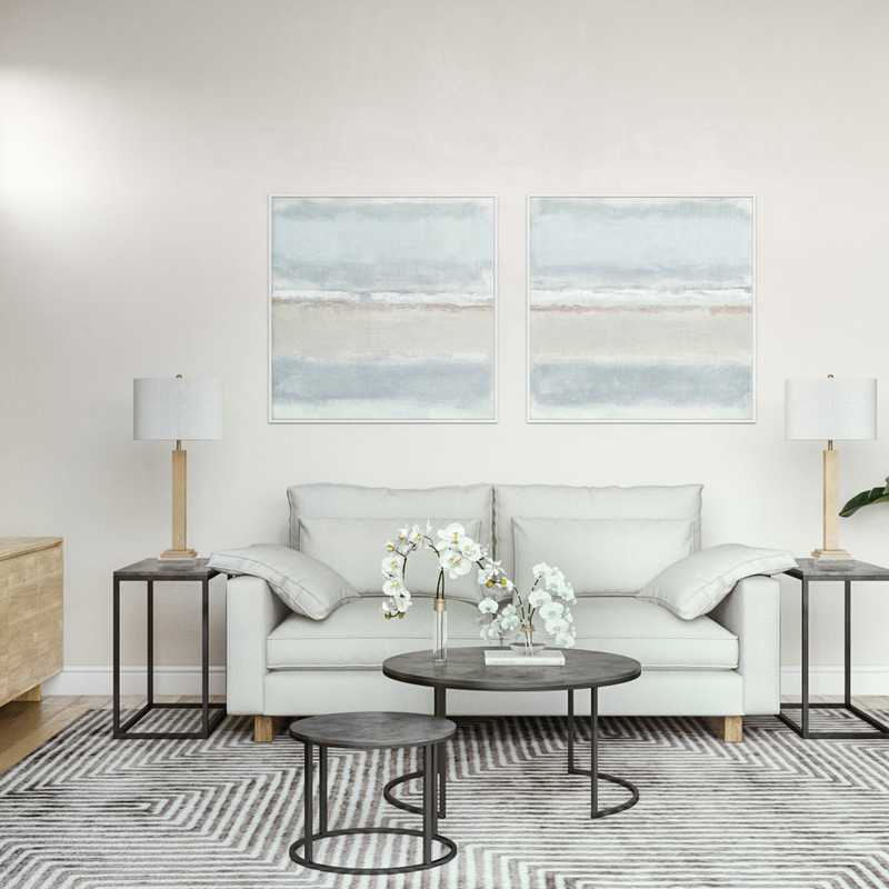 Contemporary, Glam Living Room Design by Havenly Interior Designer Denise