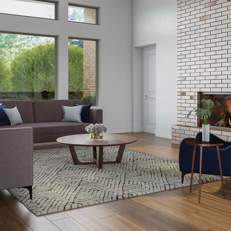 Midcentury Modern Living Room Design by Havenly Interior Designer Alyssa