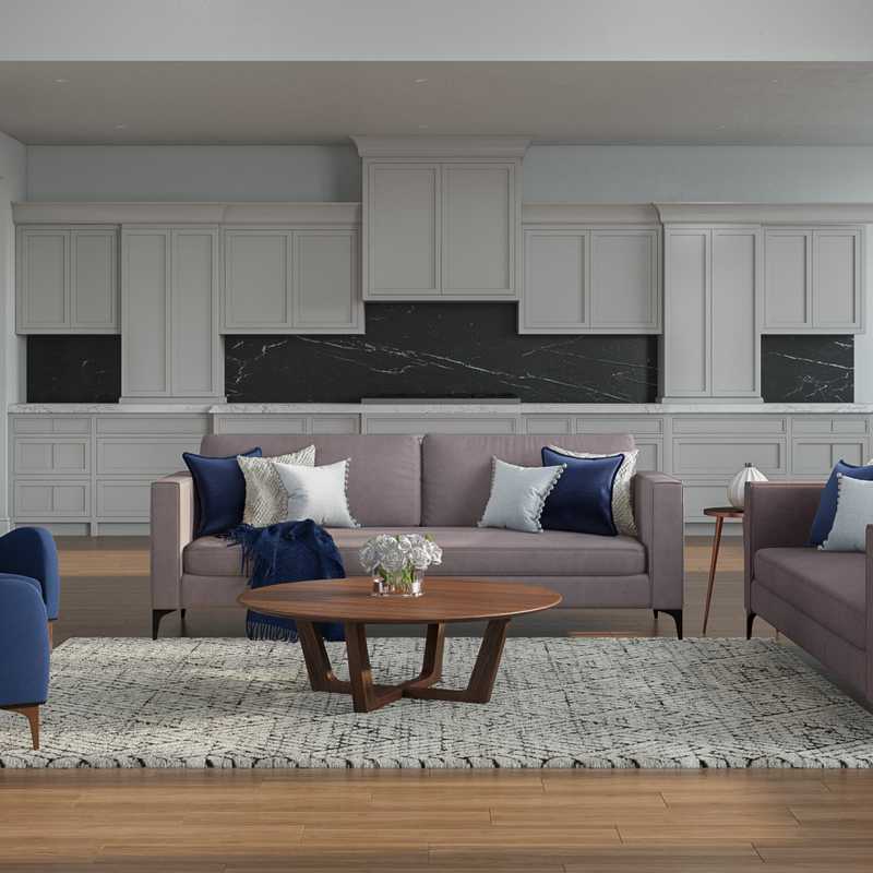 Midcentury Modern Living Room Design by Havenly Interior Designer Alyssa