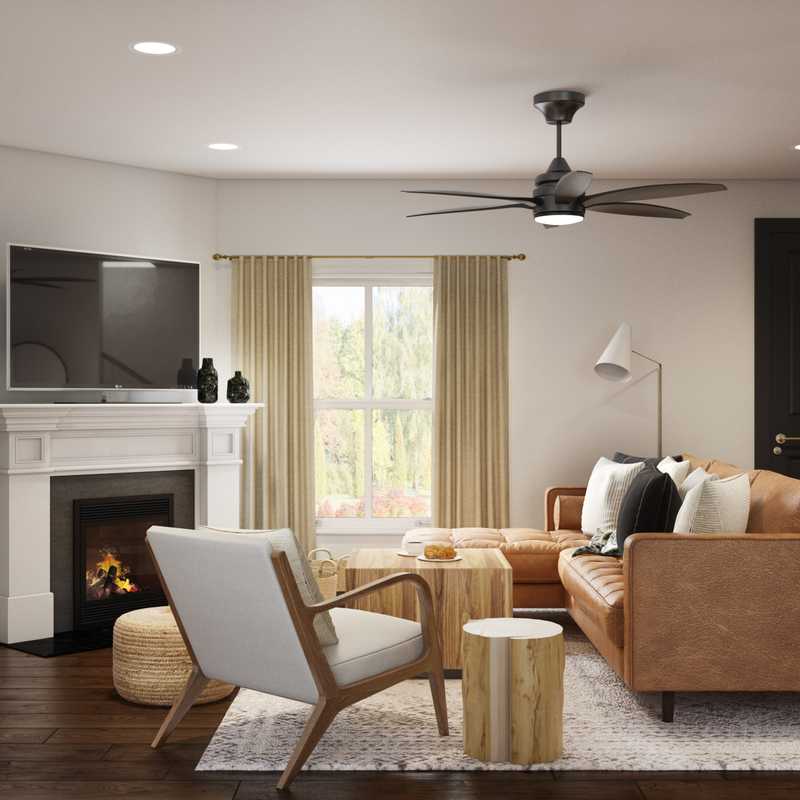 Farmhouse, Scandinavian Living Room Design by Havenly Interior Designer Camila