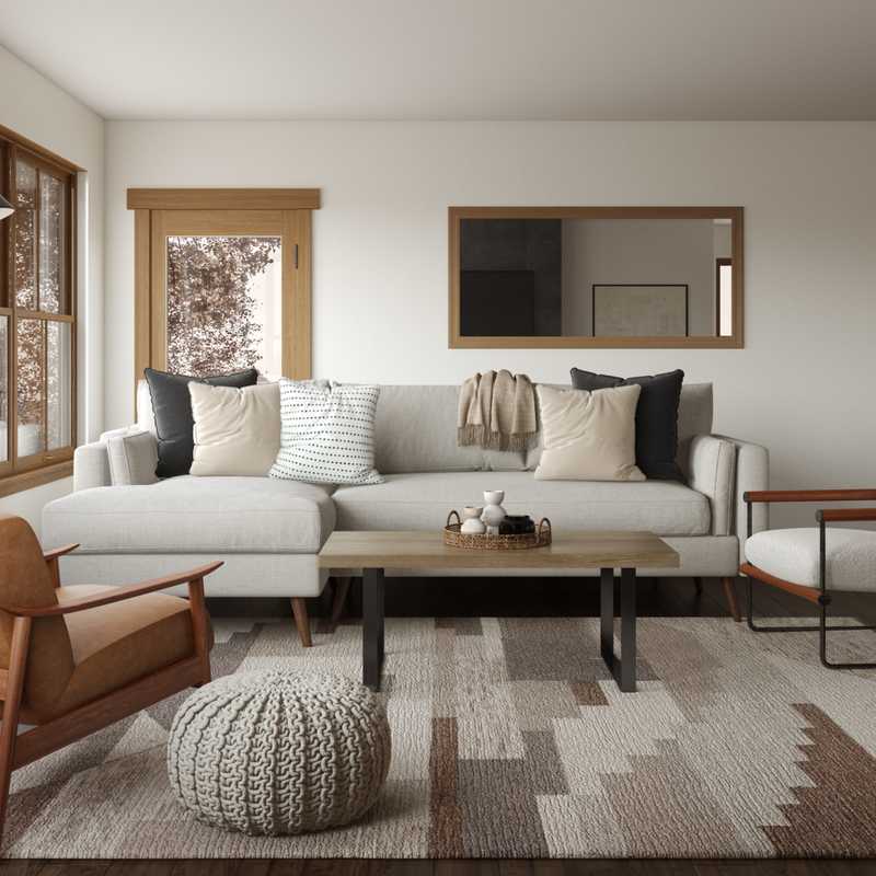 Contemporary, Modern, Rustic, Minimal Living Room Design by Havenly Interior Designer Stacy