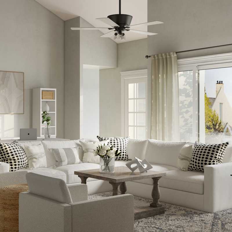 Contemporary, Coastal Living Room Design by Havenly Interior Designer Ingrid